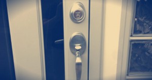An image of a new door lock that has been installed
