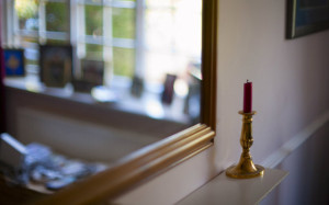 faux mantlepiece with mirror