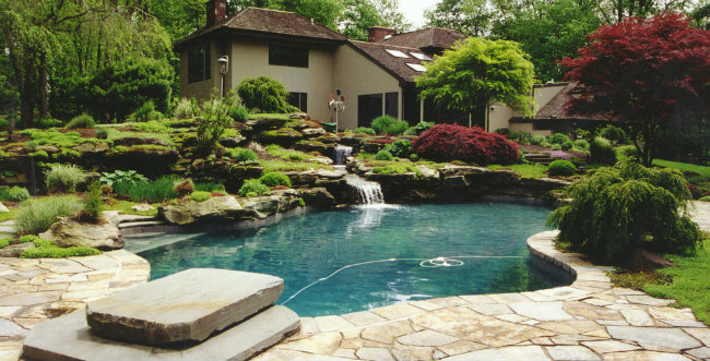 An image of a back yard prepared for summer